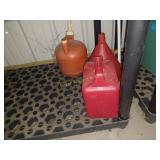 2 gas cans & funnel