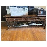 Wicker & Metal Console table