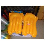Pair of inflatable body boards golden color