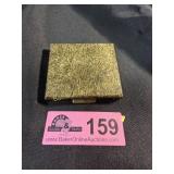 Vintage gold confetti lucite powder compact 1950