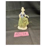 Vintage, hand painted porcelain figurine by