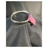 Polished Sterling Silver hinged bangle