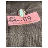 Vintage Southwestern sterling silver ring w/ slim