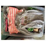 Tote of girls clothes