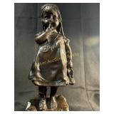 Bronze "A Girl on a Stool" Juan Clara Ayats