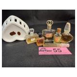 Lot of 6 tiny miniature perfume bottles in Lefton