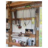 Contents on wall shelve