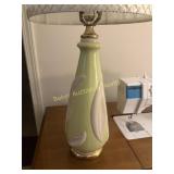 Vintage Aladdin Alacite glass lamp Chartreuse
