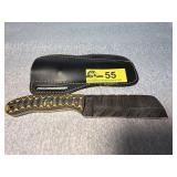 Damascus Cleaver Knife with Custom Handle