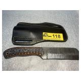 Damascus Cleaver Knife with Custom Handle