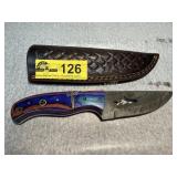 Custom Damascus Steel Fixed-Blade Knife
