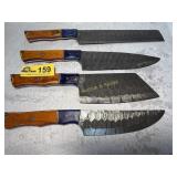 4-Piece Custom Damascus Steel Chef