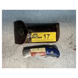 Texas Flag Design Folding Pocket Knife with
