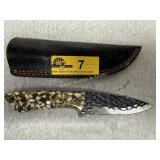 Custom Fixed Blade Knife with Reptilian Texture
