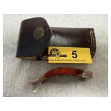 Fish-Shaped Folding Knife with Leather Sheath