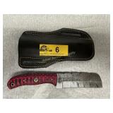 Damascus Steel Cleaver with Custom Handle