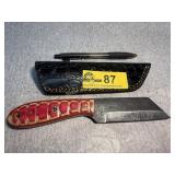 Custom File Knife with Textured Wood Handle