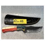 Custom Fixed Blade Knife with Patriotic Handle