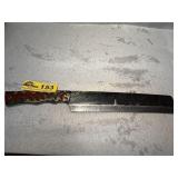Custom File Blade Knife with Multicolored Handle