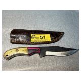 Custom Fixed-Blade Knife with Decorative Handle