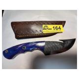 Custom Gut Hook Knife with Resin Handle