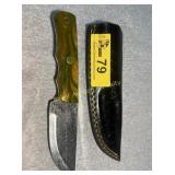 Custom Fixed Blade Knives with Leather Sheaths