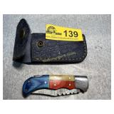 Folding Pocket Knife with Multi-Tone Handle