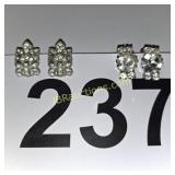 2 PAIR COSTUME CLIP EARRINGS
