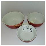 HALL CHINA MIXING BOWL SET
