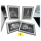 (3) FRAMED B&W ART