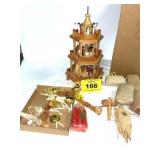 WOODEN CANDLE CAROUSEL - NEW