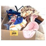 BOX OF KITCHEN TOWELS AND PLANCEMENT MATS