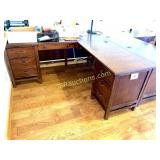 L-SHAPED WOOD DESK