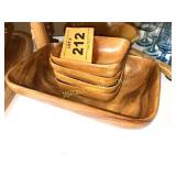 POD WOOD MADE IN HAWAII SALAD / FRUIT BOWL SET