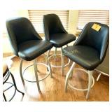 (3) BLACK METAL BARSTOOLS
