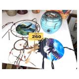 INDIAN WALL HANGINGS AND VASE