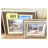 TWO SMALL ORIGINAL OIL PAINTINGS