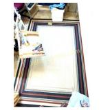 BLACK/MAROON/BEIGE AREA RUG 5