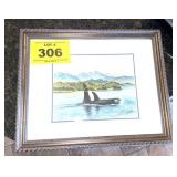 WHALE PAINTING BY BRIAN WALLACE