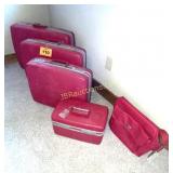 RED ROYAL TRAVILLER SUITCASE SET MCM
