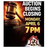 AUCTION BEGINS CLOSING MONDAY APRIL 6, 7PM