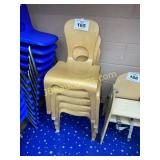 5 WOOD STACKING CHAIRS - 5 TIMES THE MONEY