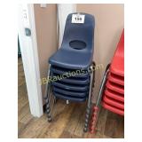 6 DARK BLUE CHAIRS - 6 TIMES THE MONEY