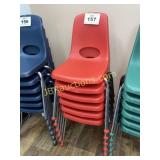 6 RED CHAIRS - 6 TIMES THE MONEY