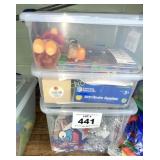 (3) TOTES ARTS, CRAFTS, LEARNING SUPPLIES