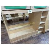 COAT RACK WITH SHELVES AND MIRROR ON END