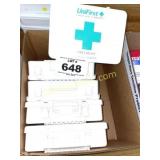 (5) UNIFIRST FIRST AID KITS - METAL BOX