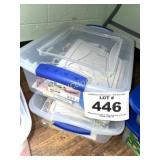 (2) CONTAINERS - LETTERS, SHAPES