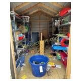 STORAGE SHED FULL OF ASST TOYS!!!! (NO SHELVES)