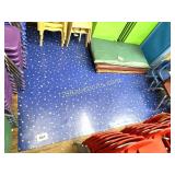 BLUE FLOOR MAT - STAR PRINT